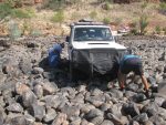 Bogged in rocks